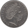 Монета. Австралия. 20 центов 1999 год. ав.