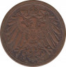 Монета. Германия (Германская империя 1871-1922). 1 пфенниг 1908 год. (A). рев.