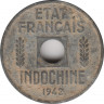 Монета. Французский Индокитай. 1/4 сантима 1942 год. ав.