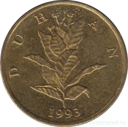 Монета. Хорватия. 10 лип 1993 год.