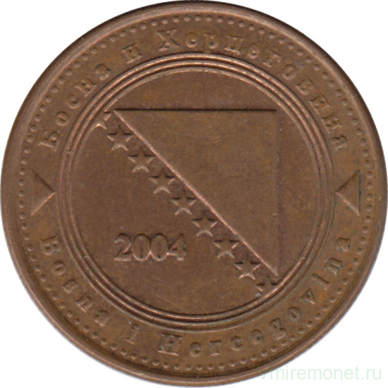 Монета. Босния и Герцеговина. 20 фенингов 2004 год.