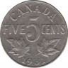 Монета. Канада. 5 центов 1931 год. ав.