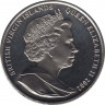 Монета. Великобритания. Британские Виргинские острова. 1 доллар 2002 год. Смерть Королевы-матери. Гроб. рев.
