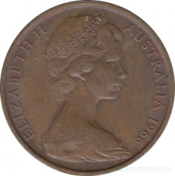 Монета. Австралия. 2 цента 1966 год.
