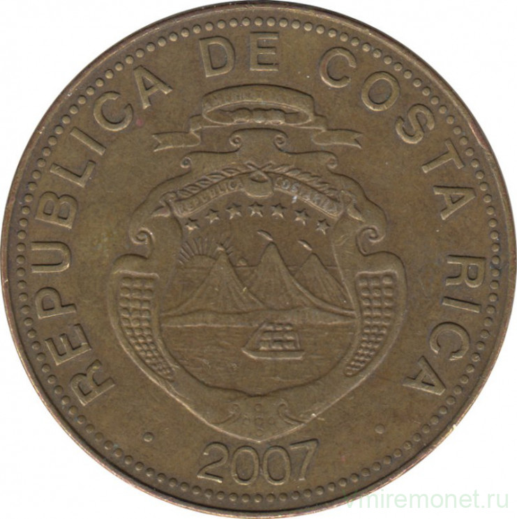 Монета. Коста-Рика. 500 колонов 2007 год.