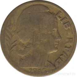 Монета. Аргентина. 5 сентаво 1945 год.