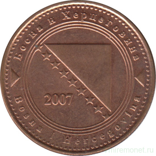 Монета. Босния и Герцеговина. 20 фенингов 2007 год.
