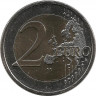 Монета. Греция. 2 евро 2015 год. Монастырь Аркади. рев