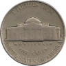 Реверс. Монета. США. 5 центов 1954 год. Монетный двор D.