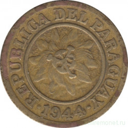 Монета. Парагвай. 5 сентимо 1944 год.