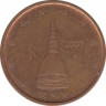 Монета. Италия. 2 цента 2007 год. ав.