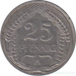 Монета. Германия (Германская империя 1871-1922). 25 пфеннигов 1910 год. Монетный двор - Берлин (А).