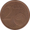 Монета. Германия. 2 цента 2004 год. (F). рев.