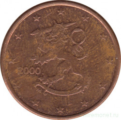 Монета. Финляндия. 5 центов 2000 год.