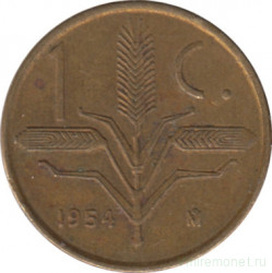 Монета. Мексика. 1 сентаво 1954 год.