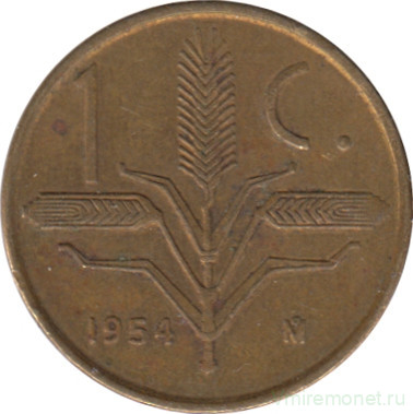 Монета. Мексика. 1 сентаво 1954 год.