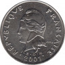 Монета. Новая Каледония. 50 франков 2001 год. ав.