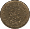 Аверс. Монета. Финляндия. 10 марок 1962 год.