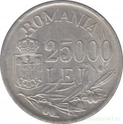 Монета. Румыния. 25000 лей 1946 год.