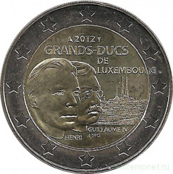 Монета. Люксембург. 2 евро 2012 год. 100 лет со дня смерти Великого герцога Вильгельма IV.