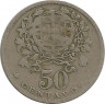 Реверс. Монета. Португалия. 50 сентаво 1944 год.