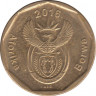 Монета. Южно-Африканская республика (ЮАР). 20 центов 2016 год. ав.