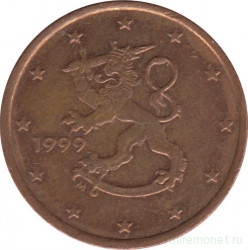 Монета. Финляндия. 5 центов 1999 год.