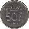 Монета. Люксембург. 50 франков 1989 год. Старый тип. ав.