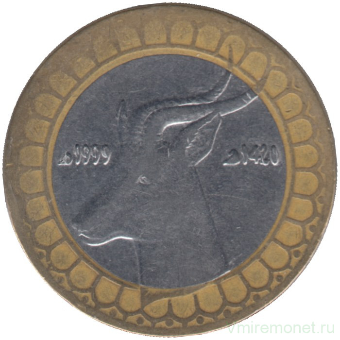 Монета. Алжир. 50 динаров 1999 год. 