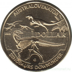 Монета. Австралия. 1 доллар 2022 год. Австраловенатор.