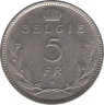Монета. Бельгия. 5 франков 1936 год. BELGIE. рев.