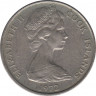 Монета. Острова Кука. 10 центов 1972 год. рев.