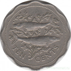 Монета. Багамские острова. 10 центов 1980 год.