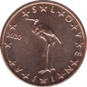 Монета. Словения. 1 цент 2020 год. ав.