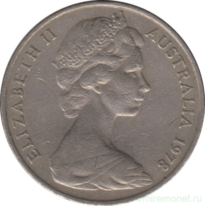 Монета. Австралия. 20 центов 1978 год.