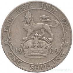 Монета. Великобритания. 1 шиллинг (12 пенсов) 1909 год. 