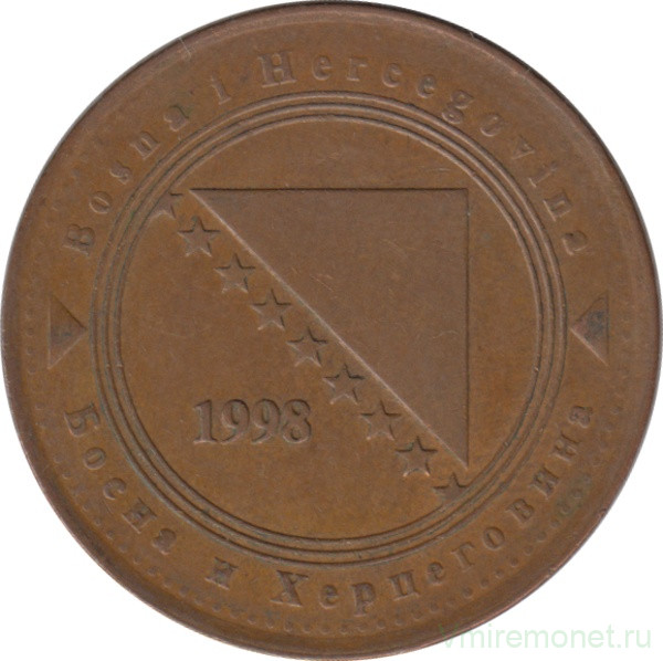 Монета. Босния и Герцеговина. 50 фенингов 1998 год.