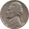 Аверс. Монета. США. 5 центов 1960 год. Монетный двор D.