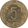 Монета. Центральноафриканский экономический и валютный союз (ВЕАС). 5 франков 1983 год. рев.