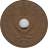 Монета. Британская Восточная Африка. 10 центов 1951 год. ав.