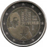 Аверс. Монета. Словения. 2 евро 2011 год. 100 лет со дня рождения Франка Розмана Стане.