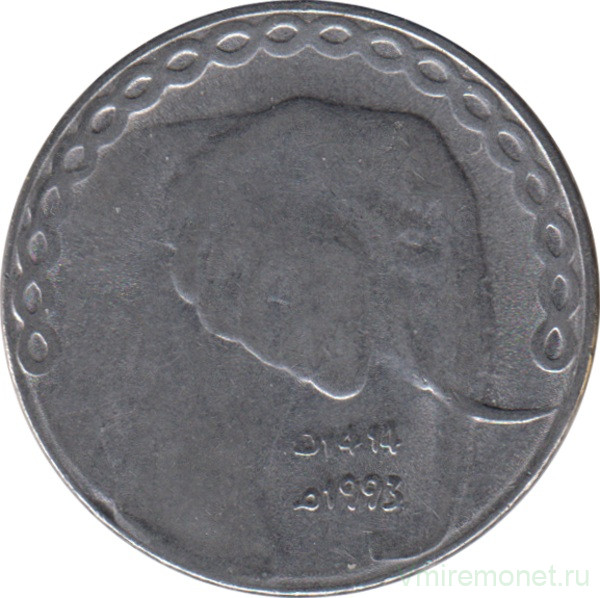 Монета. Алжир. 5 динаров 1993 год.