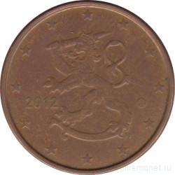 Монета. Финляндия. 5 центов 2012 год.
