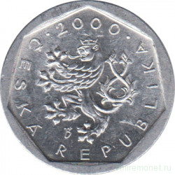 Монета. Чехия. 20 геллеров 2000 год.
