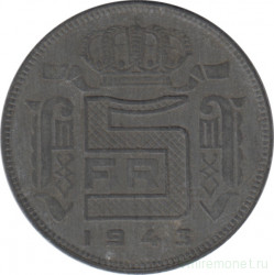 Монета. Бельгия. 5 франков 1943 год. Des Belges.