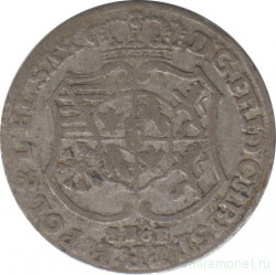 Монета. Саксония,  Лейпциг (Германия). 1/24 талера 1763 год. Фридрих Кристиан II. JFoF.