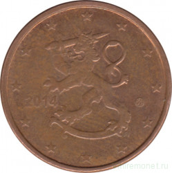 Монета. Финляндия. 5 центов 2014 год.