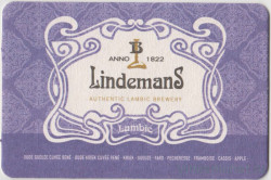 Подставка. Пиво  "Lindemans". (Фиолетовая).