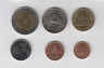 Монета. Таиланд. Набор из 6-ти монет 25 , 50 сатангов , 1 , 2 , 5 и 10 батов 2008 - 2017 года. ав.