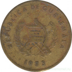 Монета. Гватемала. 1 сентаво 1973 год.